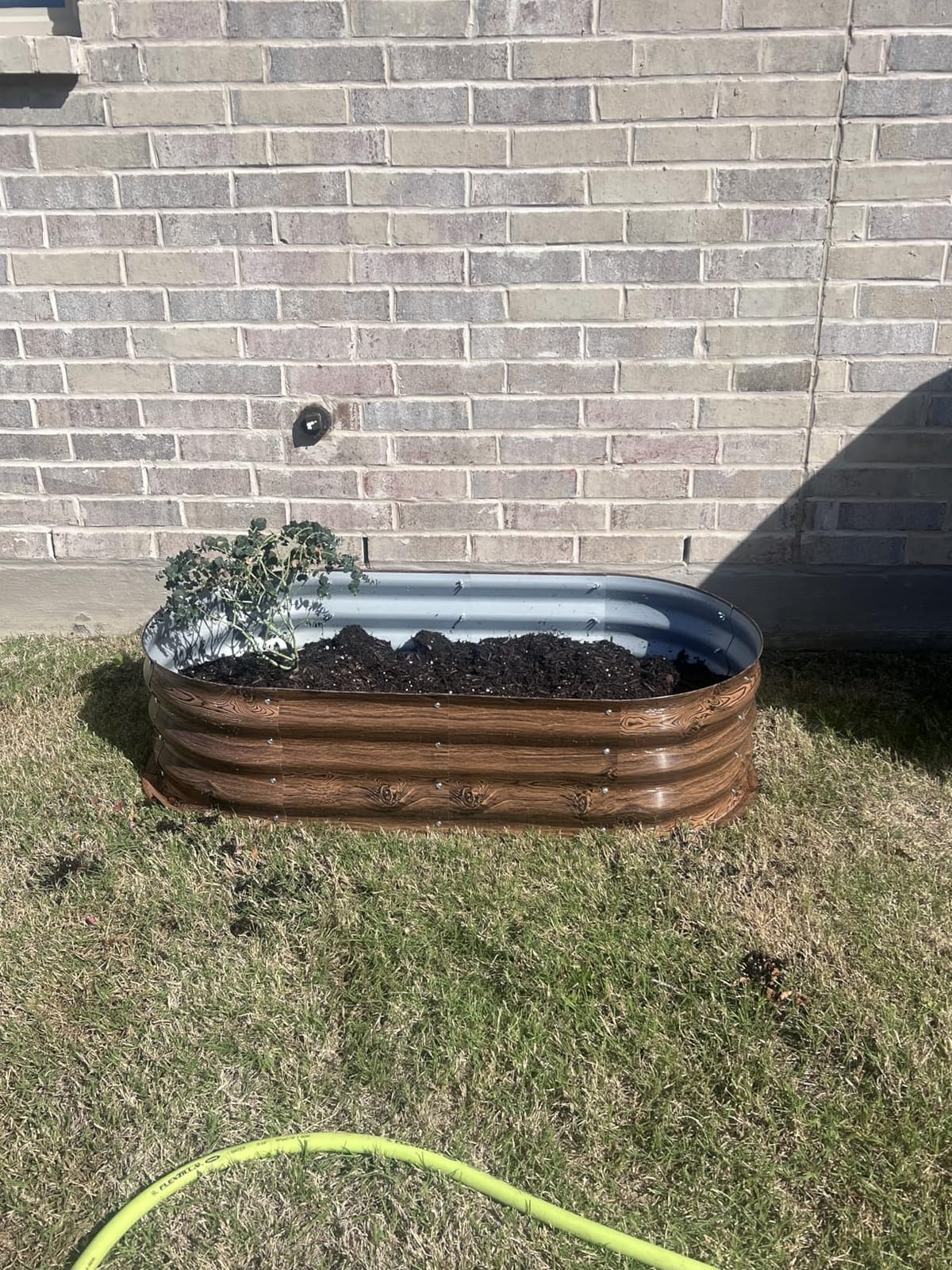 Galvanized Raised Garden Bed Outdoor, Large Raised Bed for Gardening, 2Pcs 6x3x1ft Oval Metal Planter Box for Vegetables, Fruits, Flowers, Dark Brown Wood Grain customer photo 2