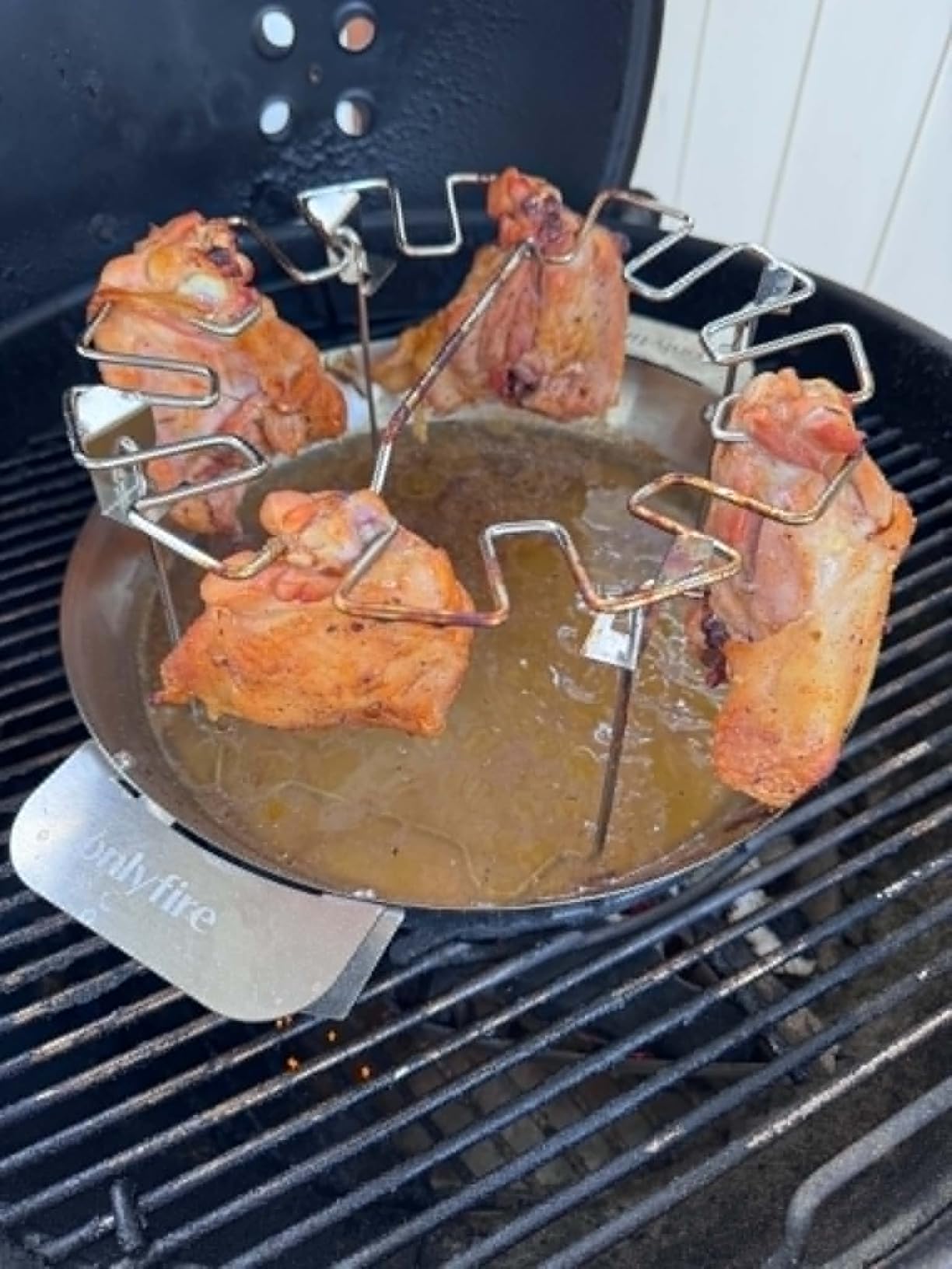 onlyfire Stainless Steel Chicken Leg Rack with Drip Pan | Holds 12 Legs, No Flipping BBQ Rack, Even Cooking, For Grills, Smokers & Oven customer photo 1