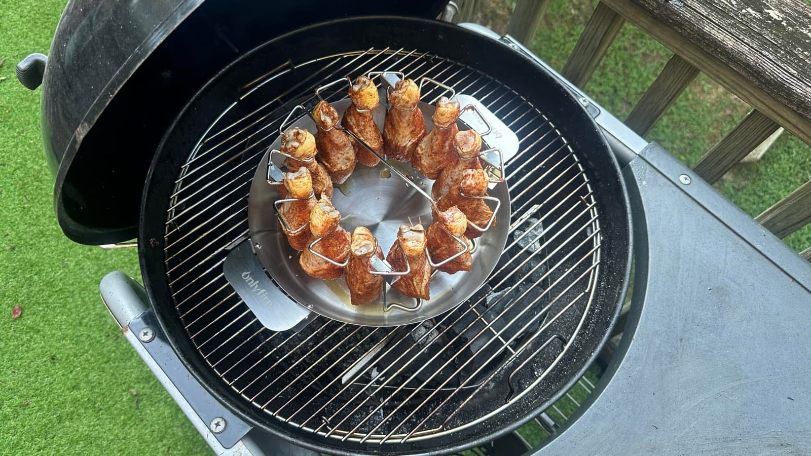 onlyfire Stainless Steel Chicken Leg Rack with Drip Pan | Holds 12 Legs, No Flipping BBQ Rack, Even Cooking, For Grills, Smokers & Oven customer photo 2