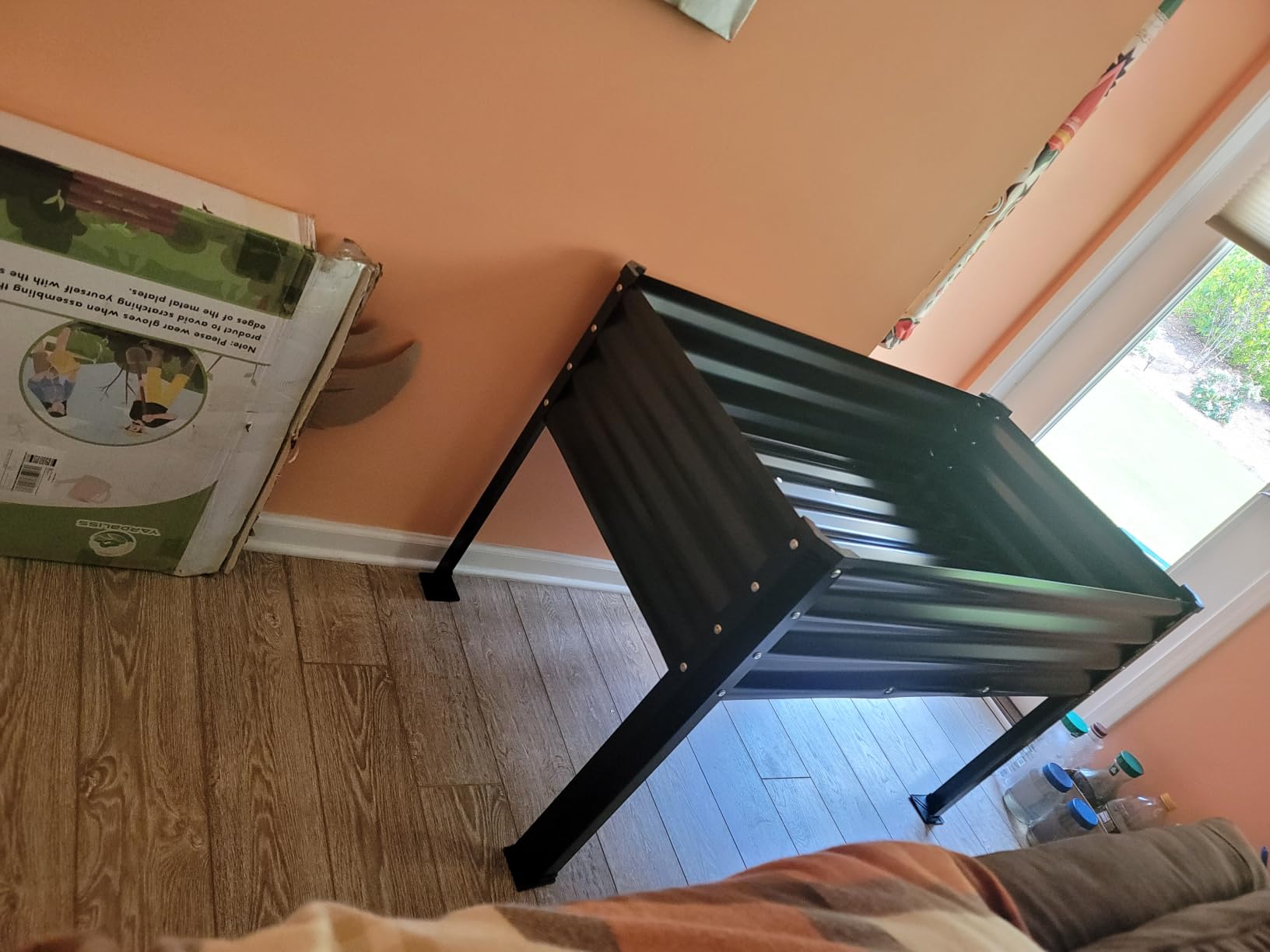 Large Galvanized Raised Garden Bed Outdoor with Legs, Load Capacity 1200LB, 48x26x30in Raised Garden Bed, for Backyard/Patio/Balcony/Gardening/Vegetables Flowers, Sliver customer photo 2