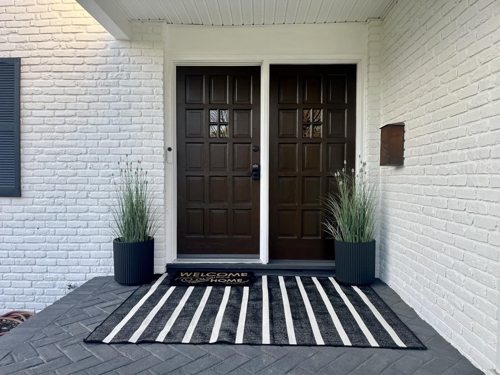 3FT / 4FT Extra Lush Artificial Plant (2pcs), Luxury Fake Tall Plants with Pot, Luxury Faux Tall Greenery with Dogtail for Garden Porch and Home Decor (Gray, 3FT) customer photo 2