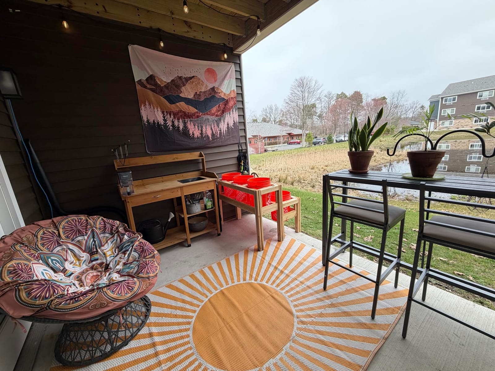 3Pcs Outdoor Patio Bar Set, 55