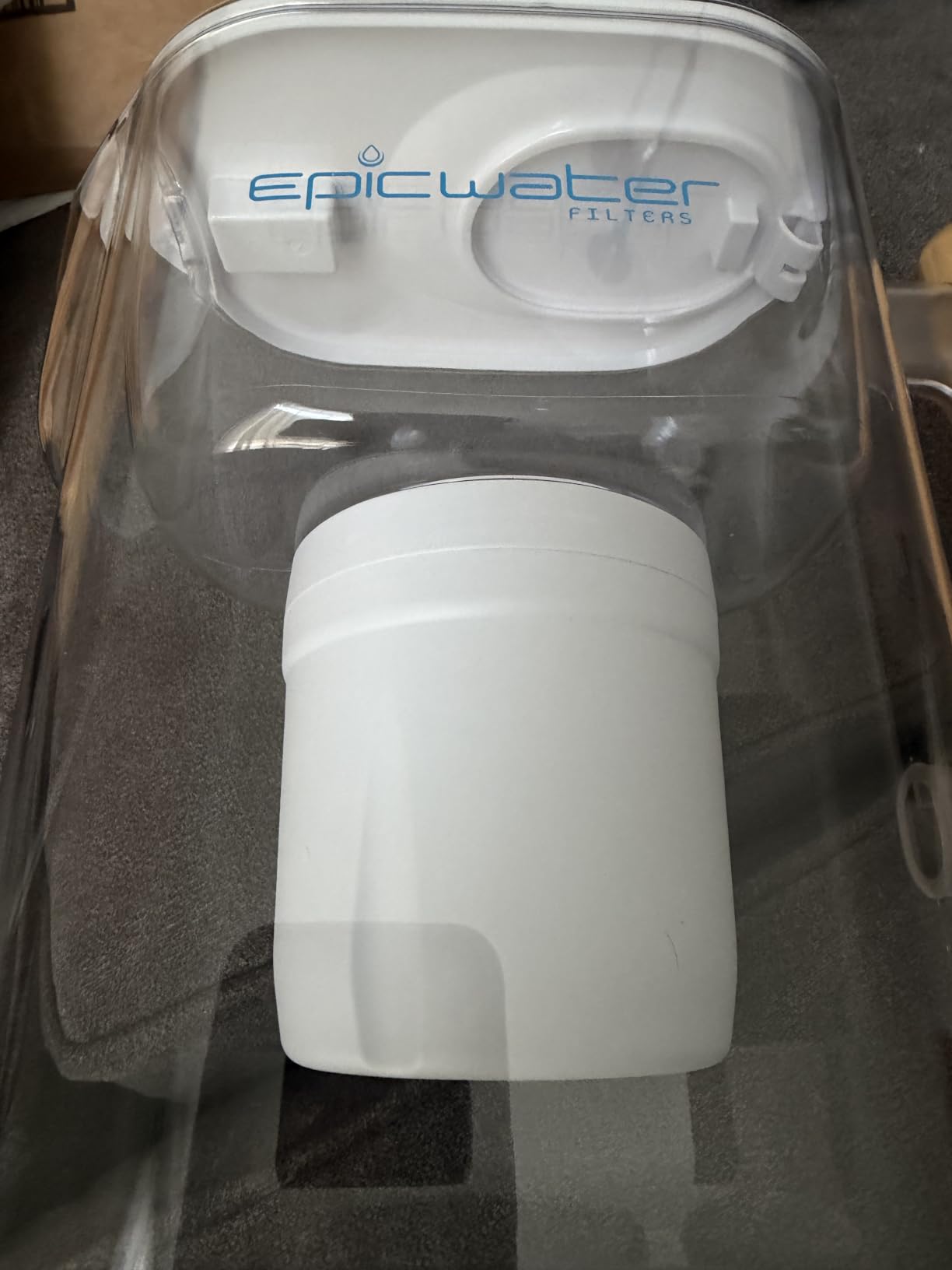 Epic Pure XP Water Filter Pitcher with Advanced CoreXchange Filter | NSF Certified | Removes PFAS, Lead, Chlorine & More | BPA-Free | Made in USA (White & Bamboo) customer photo 1