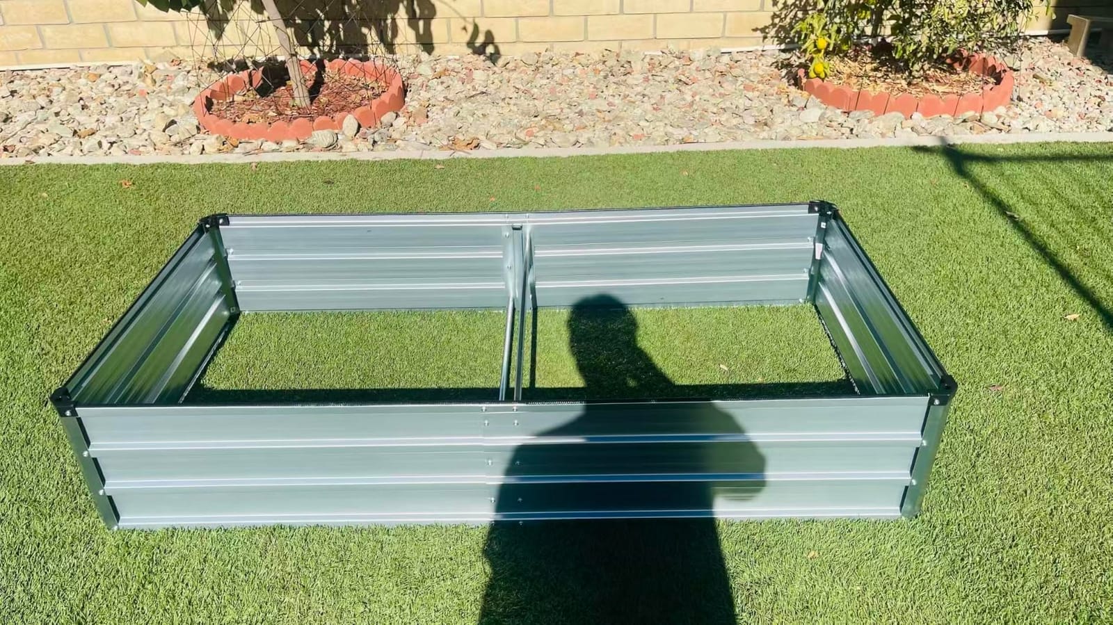 DUMOS Galvanized Raised Garden Bed with Cover, Clear, 8x4x1ft customer photo 2