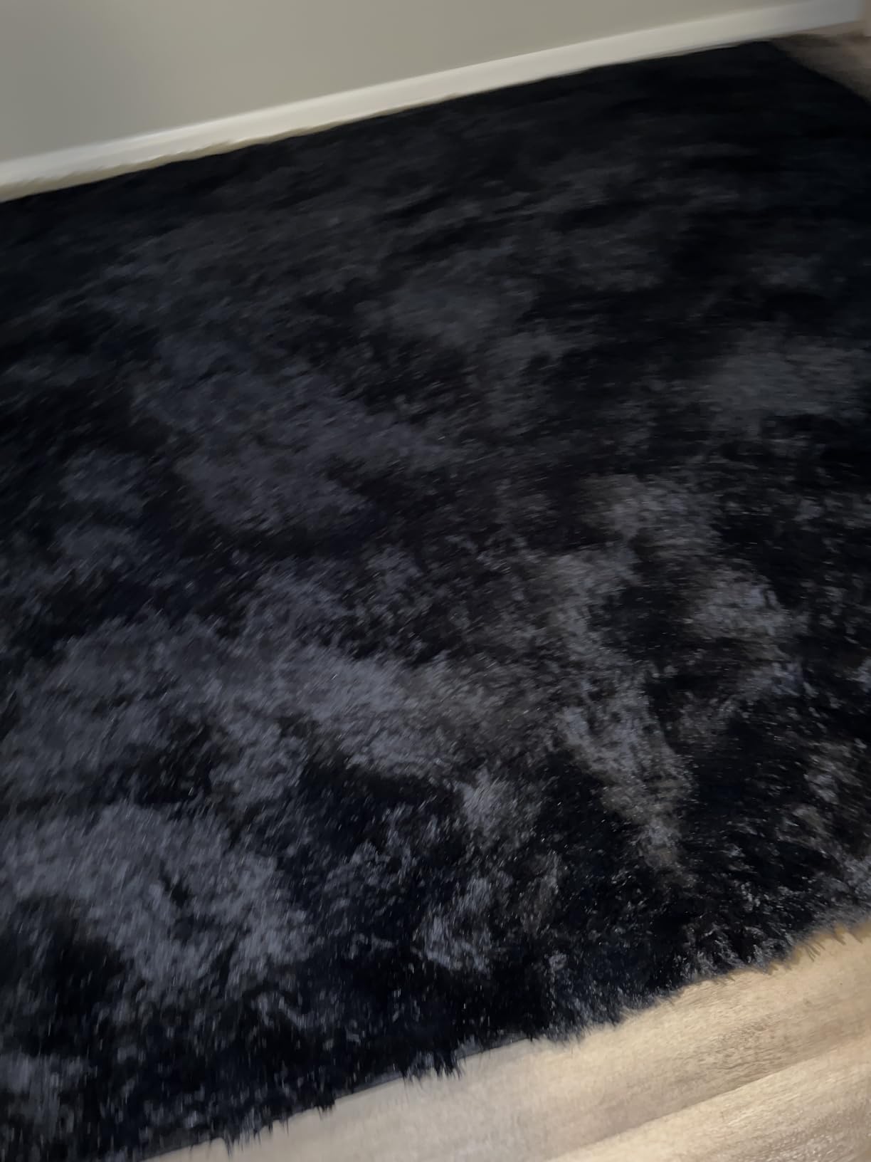 8x10 Area Rug Living Room Bedroom: Fluffy Plush Shag Carpet Black | For Kids Room Playroom Nursery Home Decor, Ultra Soft, Non-Slip Non-Shedding, Fuzzy Plush, Large Indoor Floor Carpet, Easy Clean customer photo 2