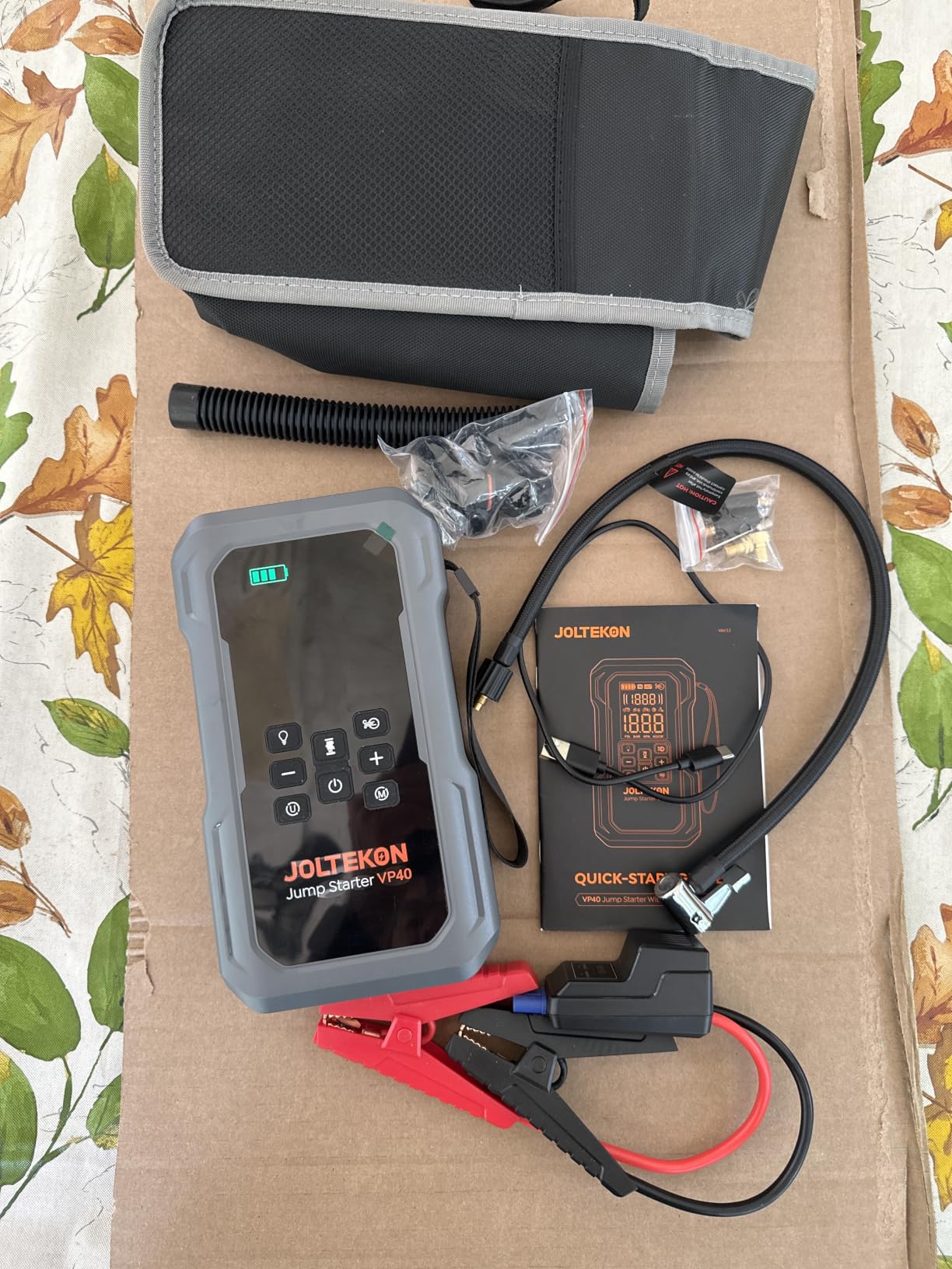 6000A 160PSI 9-in-1 Car Battery Jump Starter with Air Compressor & Air Blower (All Gas 12L Diesel), Battery Jumper Starter Portable Jump Box for Car Battery with 800LM Light/18W Fast Charge customer photo 1