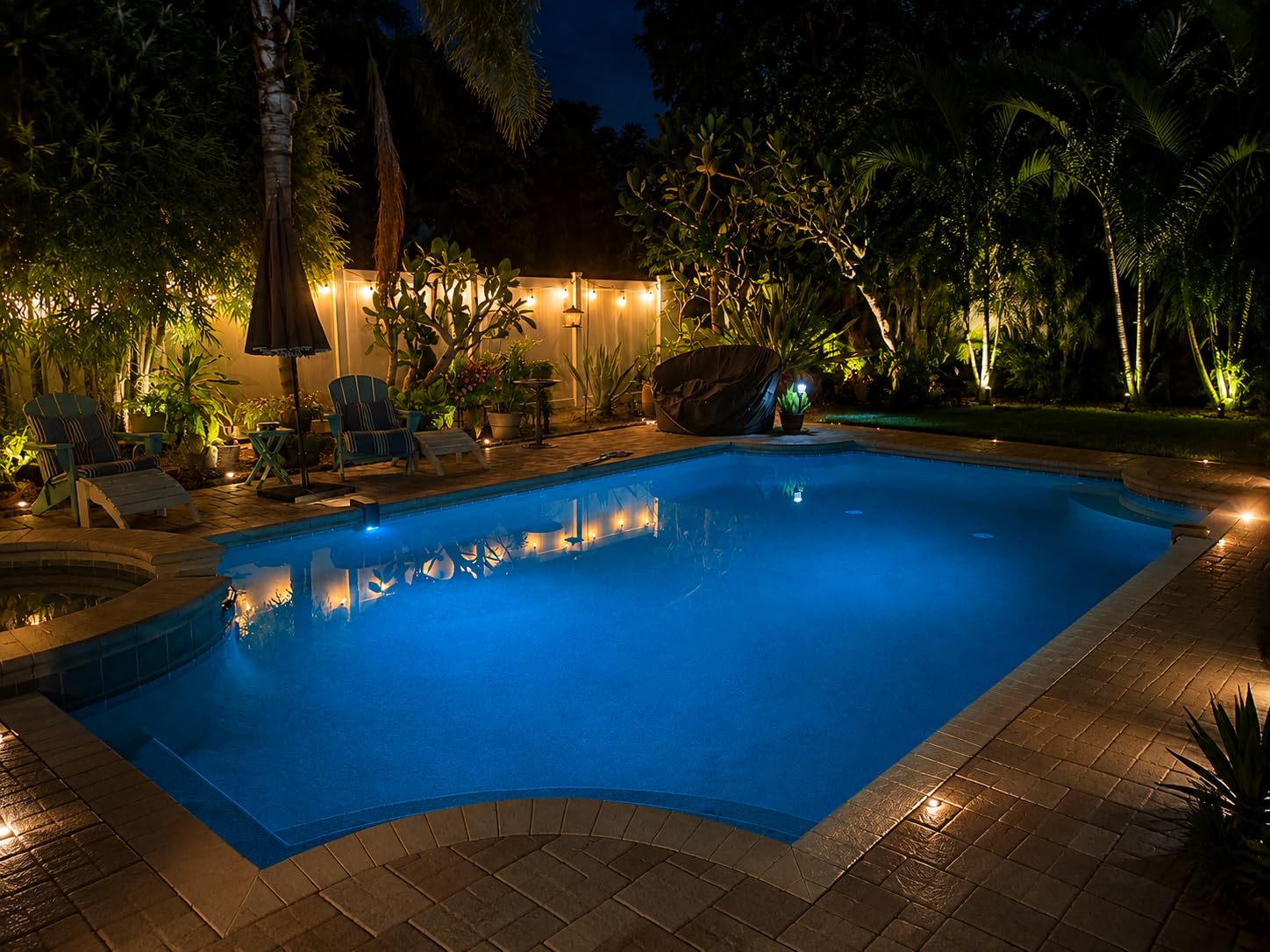 Extra Large Solar Pool Lights for Inground & Above Ground Pools, 80 LEDs RGBIC Underwater Pool Lights with Remote, Dual-Color Lighting, 10 Colors & 7 Modes, Solar & USB Rechargeable [Patent Pending] customer photo 1