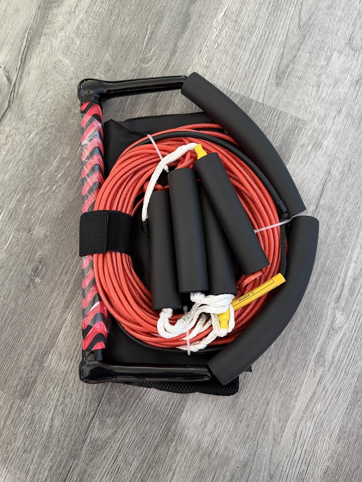75FT No Stretch Wakeboard Rope and Handle, Floating Dyneema Wakeboard Tow Rope, 4 Sections Adjustable Water Ski Ropes for Wakeboarding, Waterskiing, Kneeboarding and Wakesurfing customer photo 2