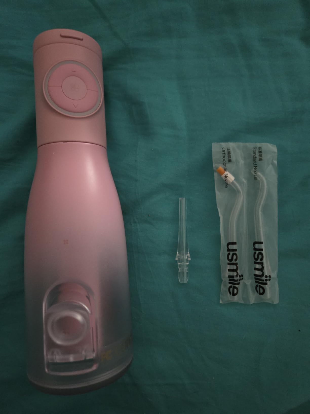 usmile C30 Cordless Water Flosser, 300ml Tank, 5 Modes, IPX7, Pink | S-Shaped Nozzle, USB-C Rechargeable Portable Oral Irrigator for Braces, Sensitive Gums, Teeth Cleaner, Home & Travel customer photo 2