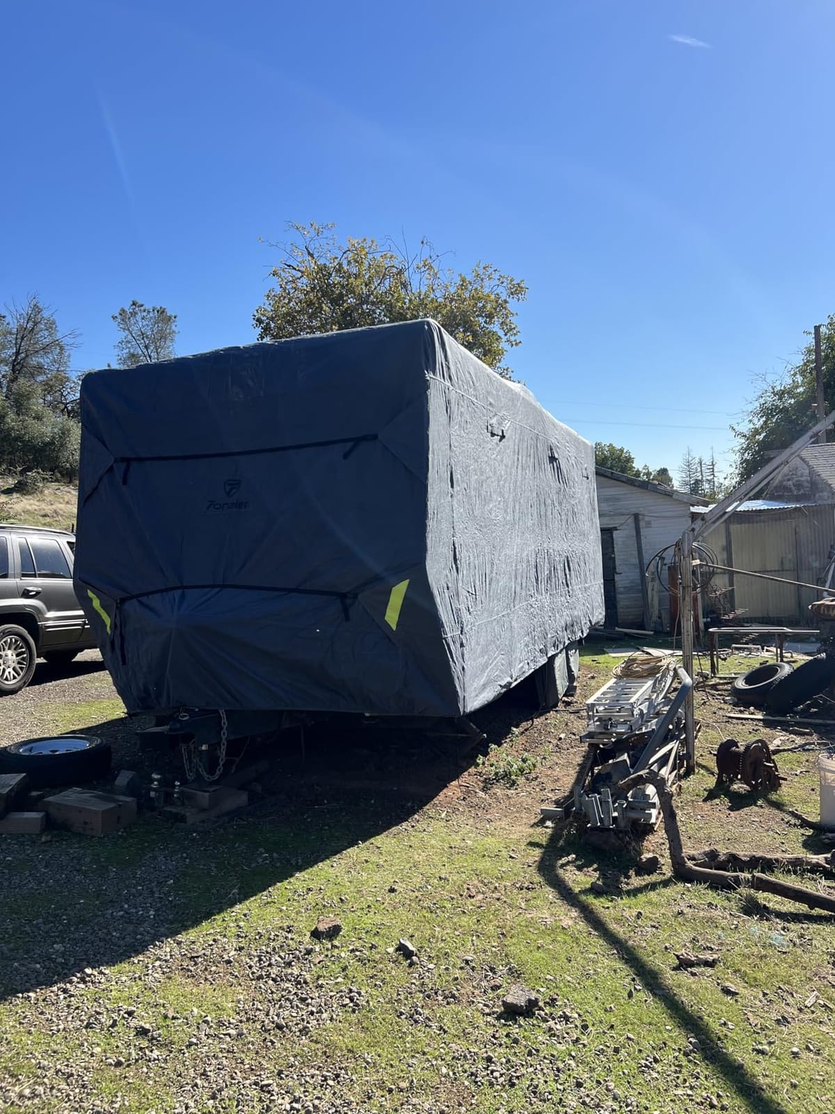 Fonzier 9 Layers Heavy Duty Class A RV Cover & 4 Tire Covers, 38-42FT customer photo 1