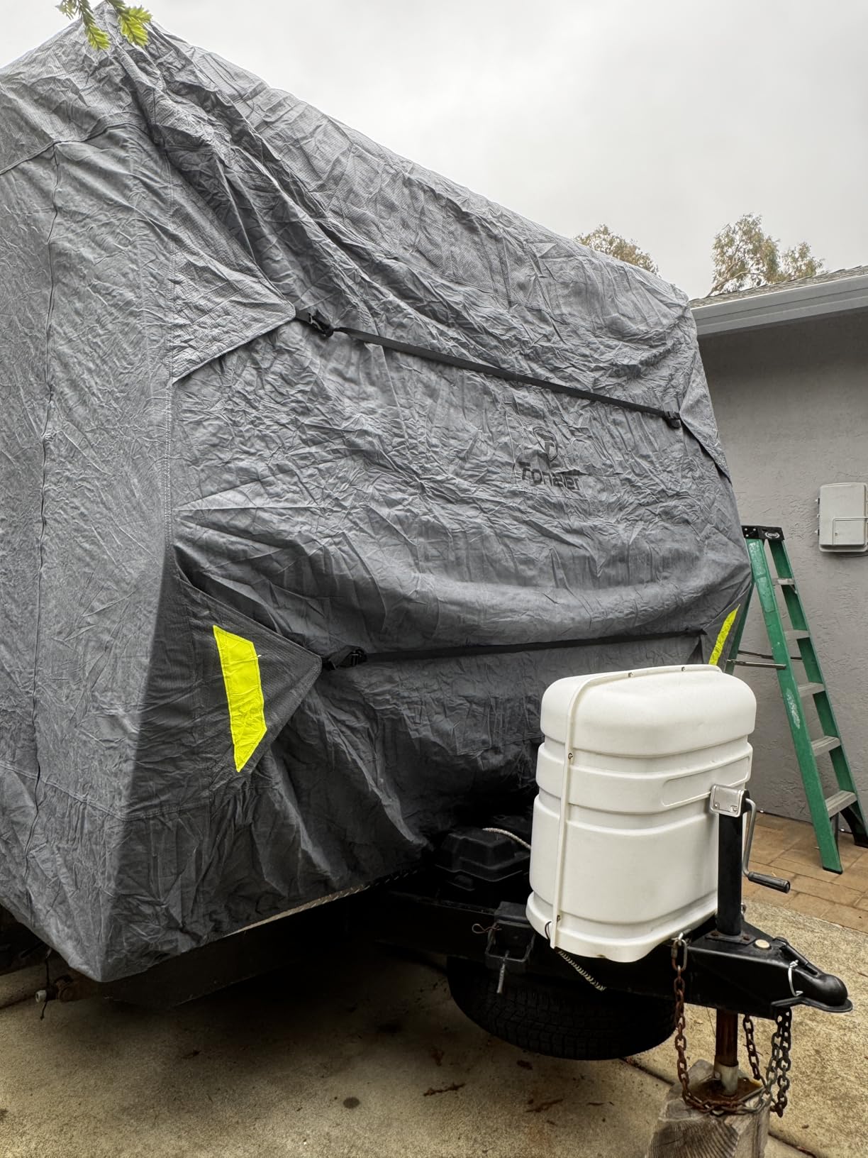Fonzier 9 Layers Heavy Duty Class A RV Cover & 4 Tire Covers, 38-42FT customer photo 2