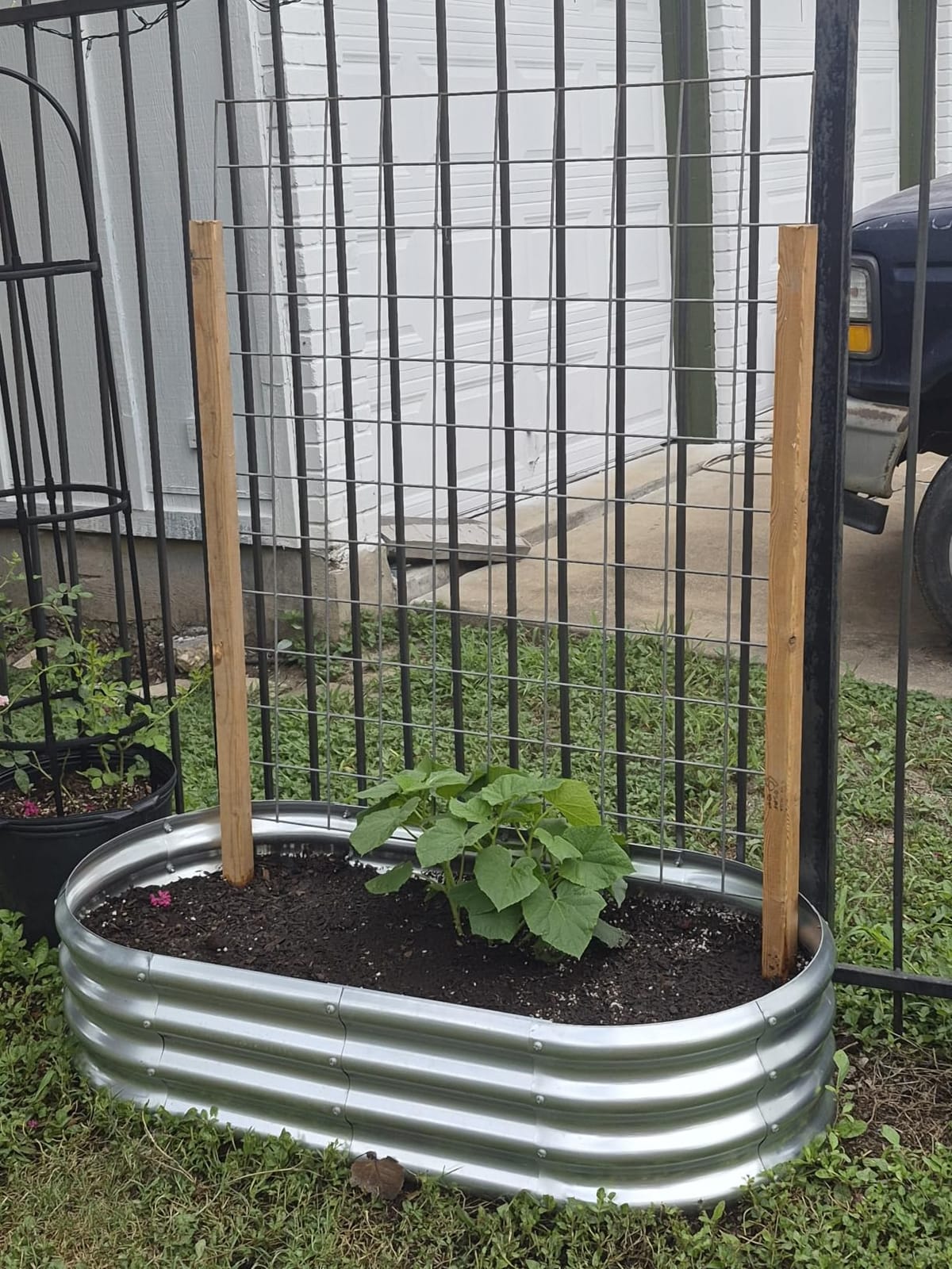Land Guard 2 Pack 4×2×1ft Galvanized Raised Garden Bed Outdoor, Heavy Duty Bottomless Metal Raised Planter Box for Vegetables, Flowers, Herbs, Backyard Patio Gardening, Silver customer photo 2