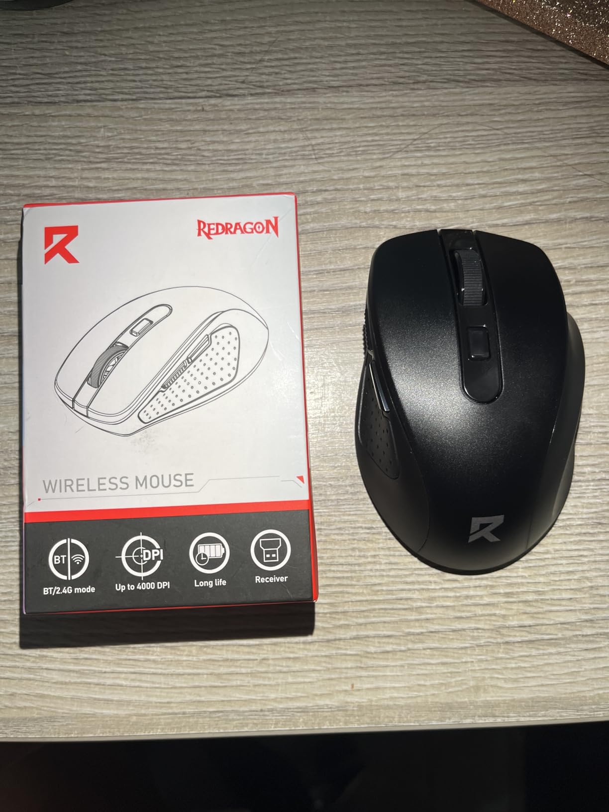 Redragon Wireless Mouse - BT& 2.4GHz Dual Mode - Max 4000 DPI - 6 Buttons - 18 Months Battery - No Wires - Smooth Tracking - Quiet Silent Portable Optical Computer Mouse for Laptop, PC, Windows, Mac customer photo 2
