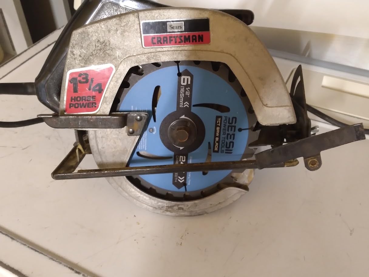SEESII Brushless Cordless Circular Saw with 2x4.0Ah Batteries & Charger | 6500 RPM Mini Compact Electric Saw with Laser, Rail Guide, 3 Blades for Precise Wood Cutting, DIY Projects and Home Repair customer photo 1