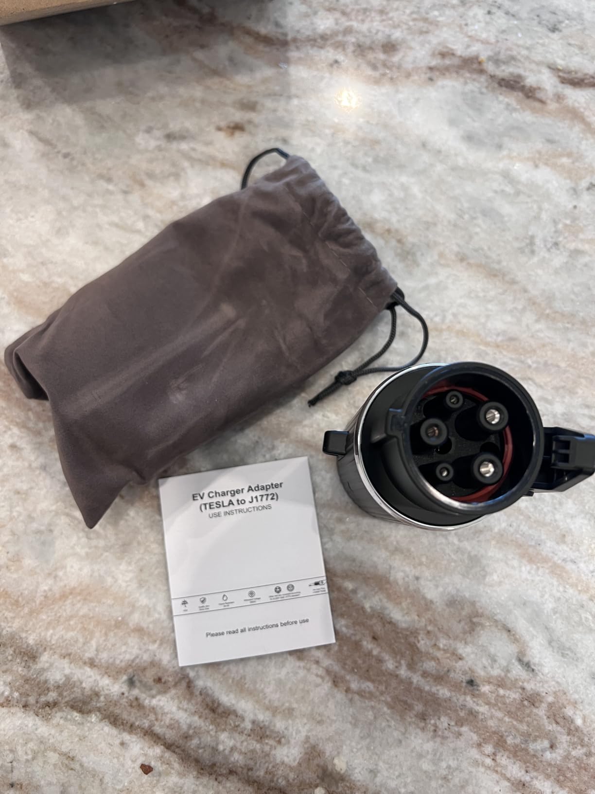 Mavulo for Tesla to J1772 Adapter, 80A 240V NACS to J1772 Charger Converter | Compatible with Tesla Wall Connectors/Destination Charger/Mobile Connectors,Come with Secure Lock,IP55 Rating& UL2251 Tested customer photo 2