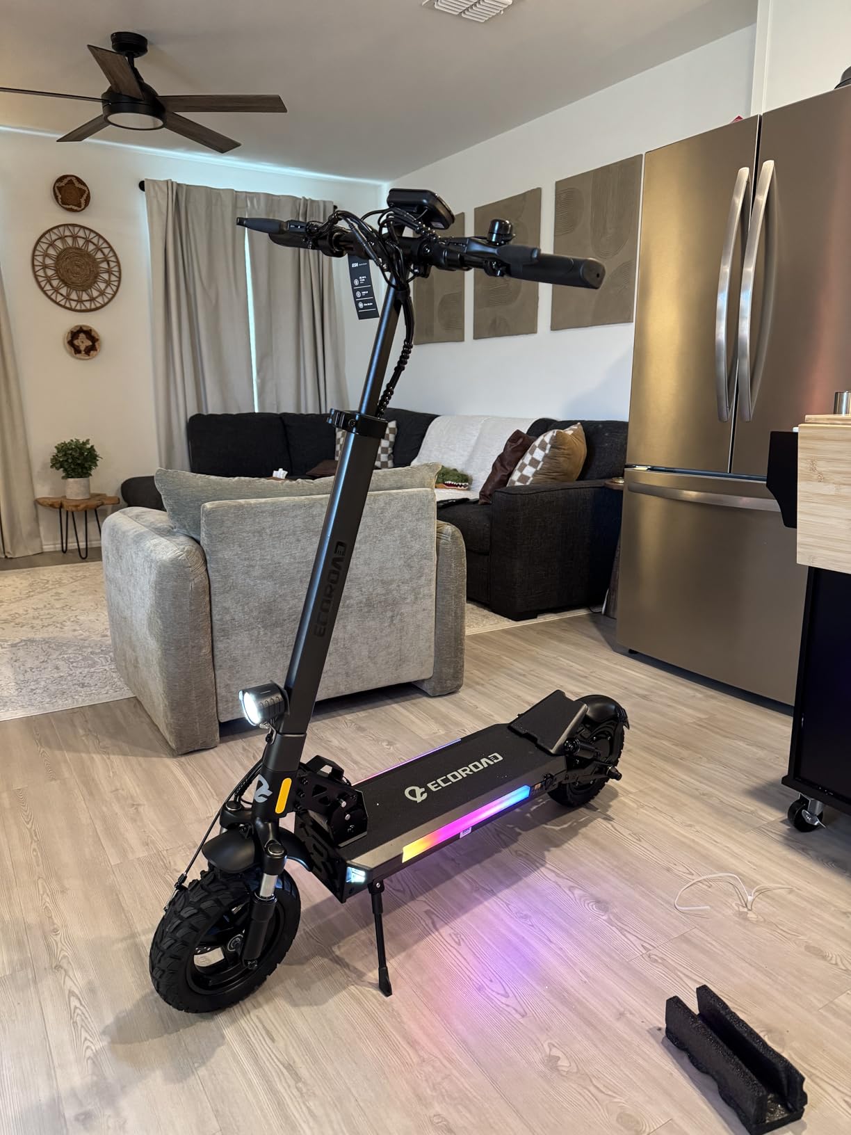 ECOROAD ES6 Electric Scooter Adults, 1000W Peak Motor Up to 31 MPH customer photo 1