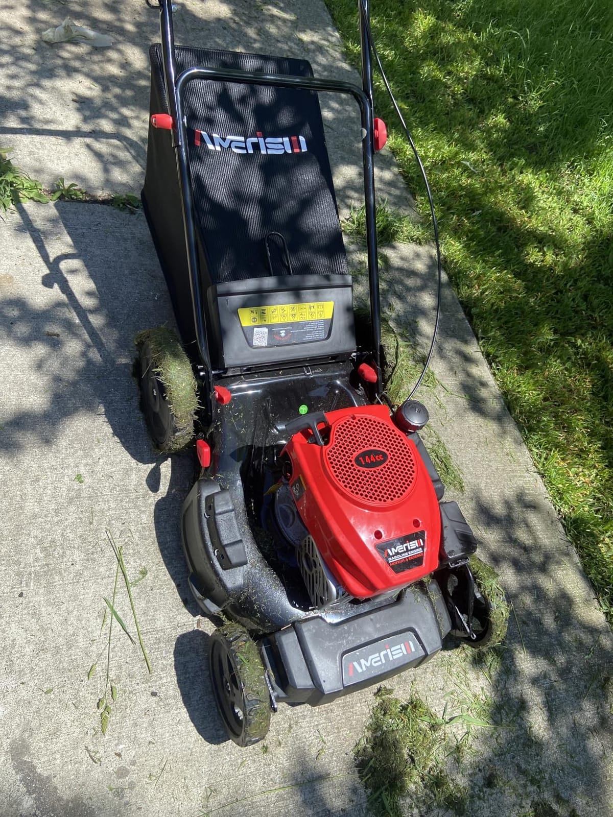 AMERISUN 21-Inch Gas Lawn Mower Self Propelled with 170cc OHV Engine, 3-in-1 Cutting System, 6-Level Height Adjustment, 1.4-Bushel Grass Catcher, Foldable Handle customer photo 1