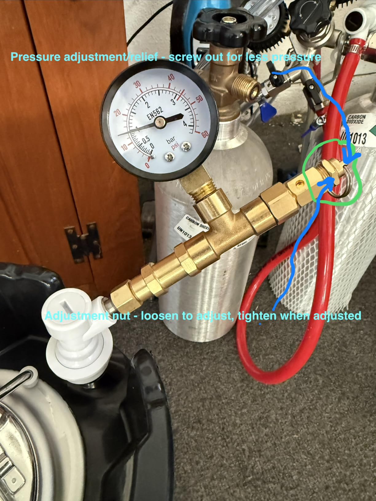 MRbrew Corny Keg Spunding Valve with Ball Lock Gas Disconnect 0-60PSI Gauge customer photo 1