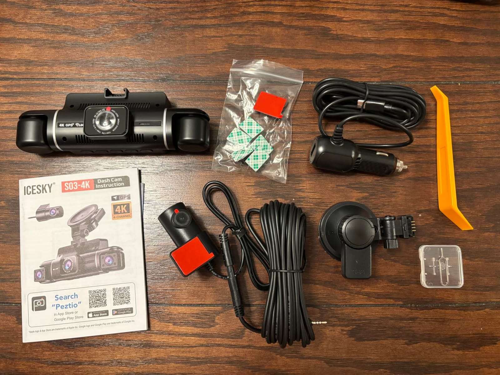 Icesky 4K Dash Cam Front and Rear Left Right with GPS, 20MB/s WiFi 6 customer photo 1