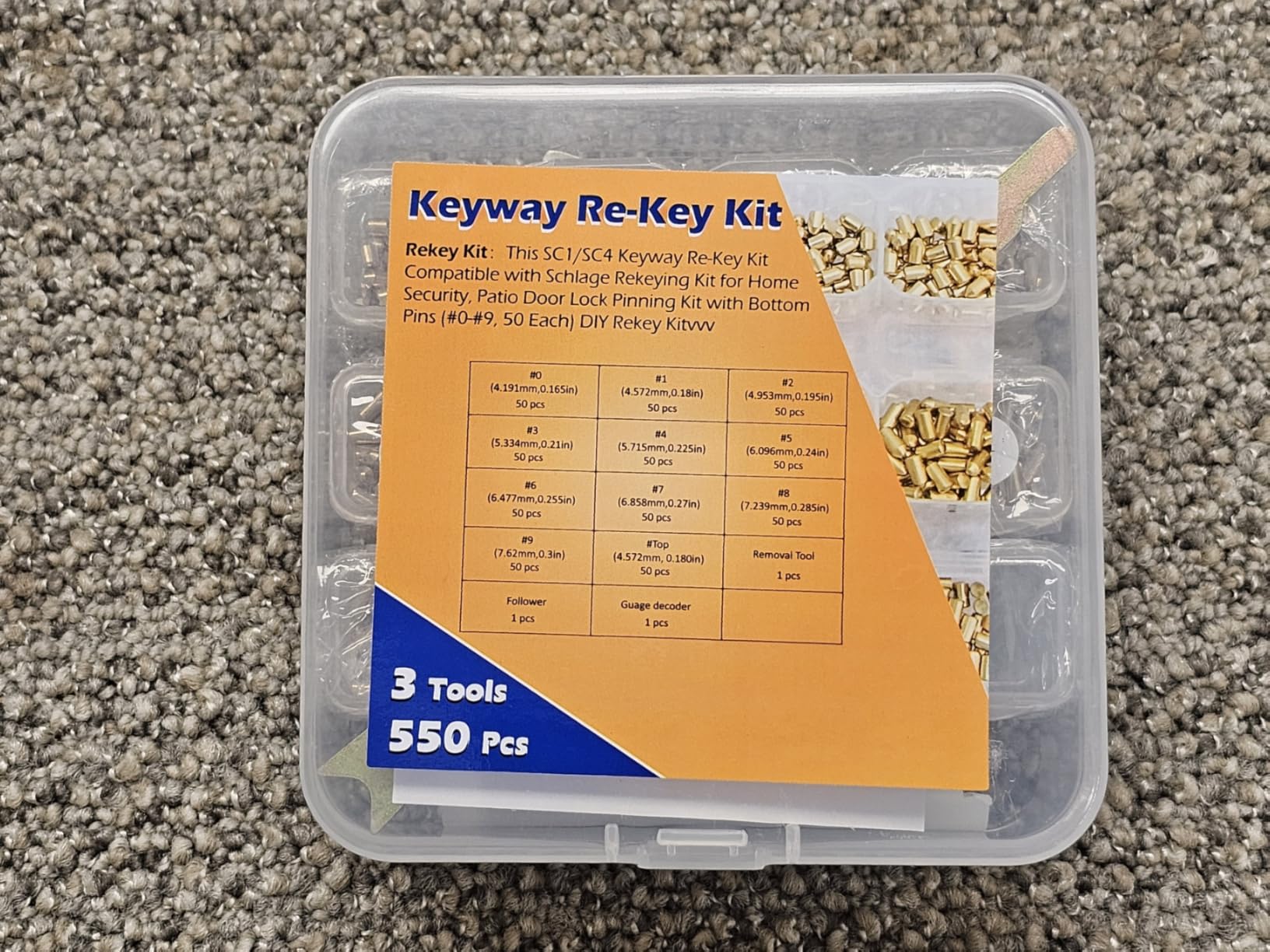 SC1 SC4 Keyway Rekey Kit for Schlage, Upgraded Lock Cylinder Tool Kit | With Master, Bottom & Top Pins, Springs & Locksmith Tools, Complete DIY Lock Rekeying Set for Home Security and Door Locks customer photo 2