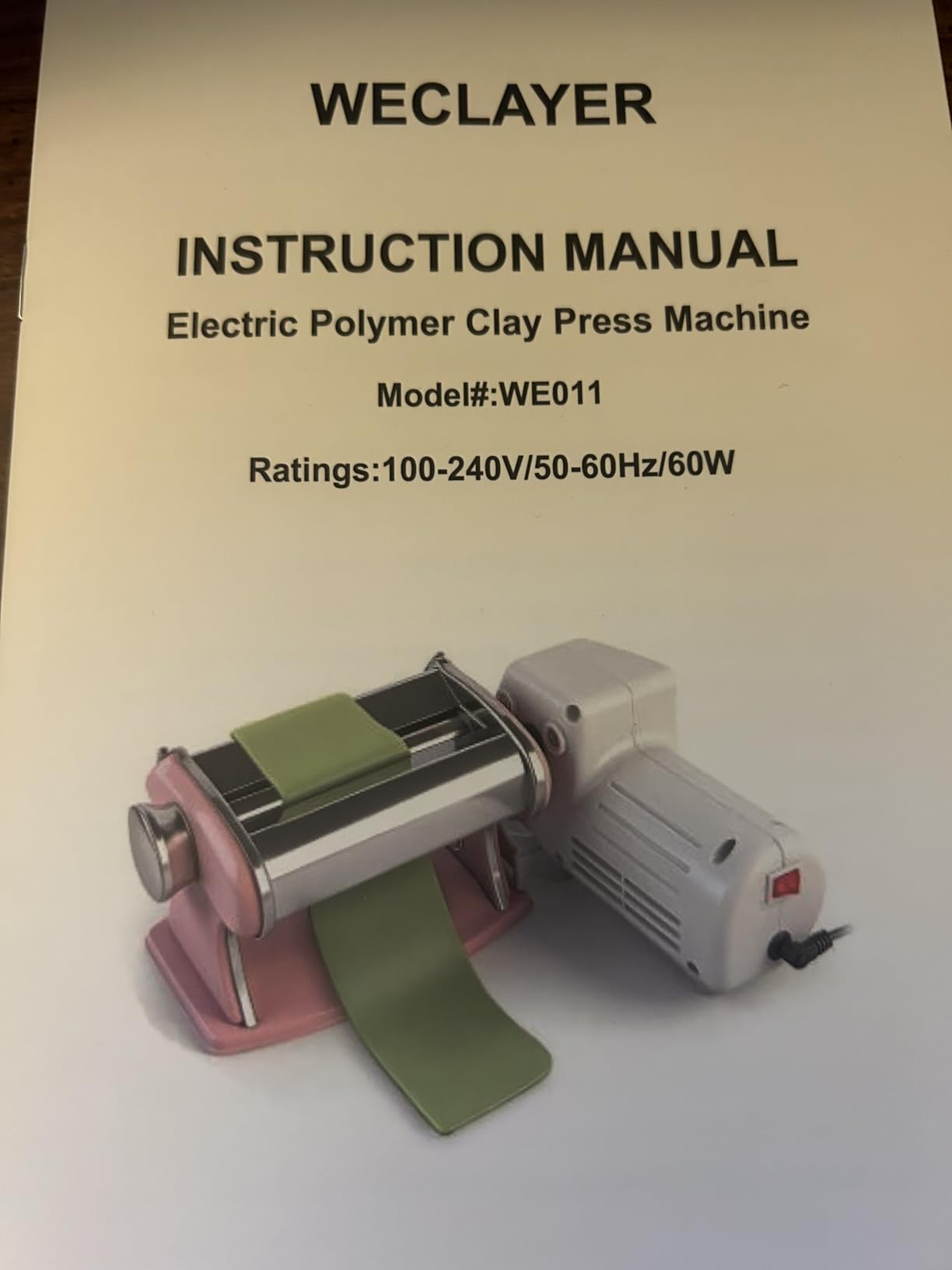 WECLAYER Electric Polymer Clay Press Machine, Clay Roller Machine, Clay Pasta Machine with 7 Thickness, 60W Motor, One-Touch Operation, Polymer Clay Tools for Clay Earring Making, Jewelry customer photo 2