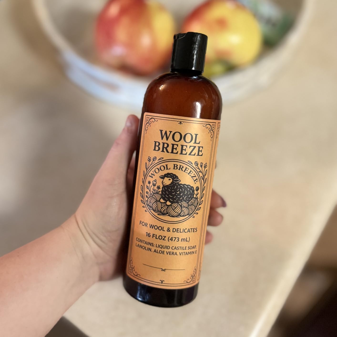Wool Wash Detergent with Lanolin - Sheepskin Rug Cleaner for Wool, Cashmere, Merino Wool & Silk, Gentle pH-Neutral Formula, Hand & Machine Wash, 16 Fl Oz customer photo 1