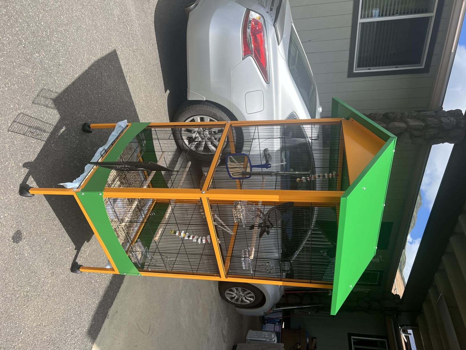Garvee Bird Cage, 66''H Extra Large Bird Cage, w/Removeble Tray, Waterproof Roof, Easy to Clean, Lockable Caster, Indoor & Outdoor Application for Conure, Macaw, Budgie, Cockatiel, Lovebirds, Parakeet customer photo 2