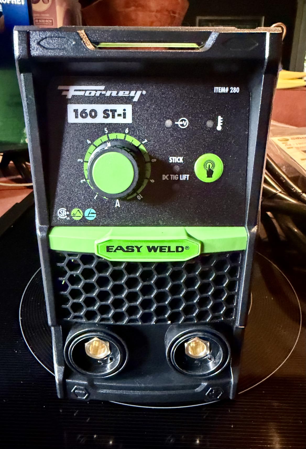 Forney Easy Weld 280 160 ST-i Dual Voltage Stick and TIG Welder | 160A inverter arc welding machine runs on 120V or 230V power. Portable design for home, farm, and jobsite use customer photo 2