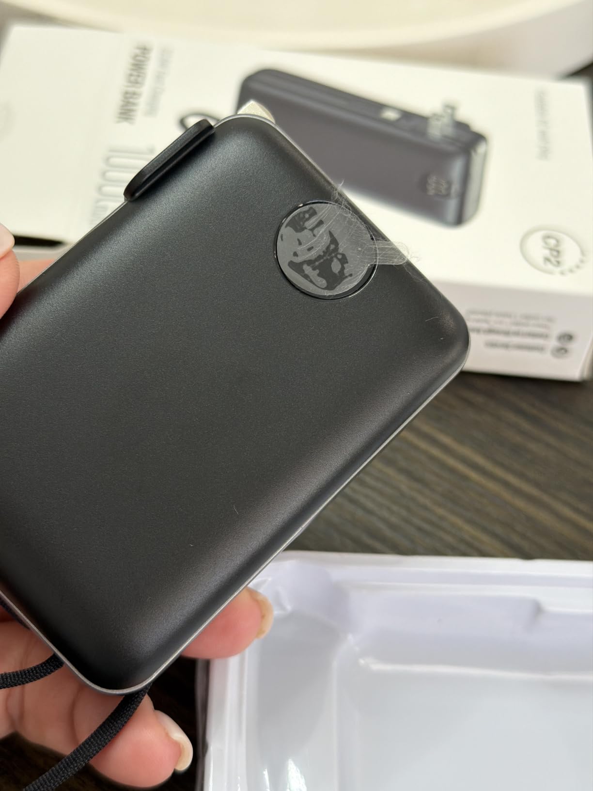 Portable Charger Power Bank 10000mAh, 45% Smaller Built-in Cables & AC Plug | 22.5W Fast Charging, 4-Device Charging, Travel Essential, for iPhone, iPad & Samsung Galaxy, Black customer photo 2