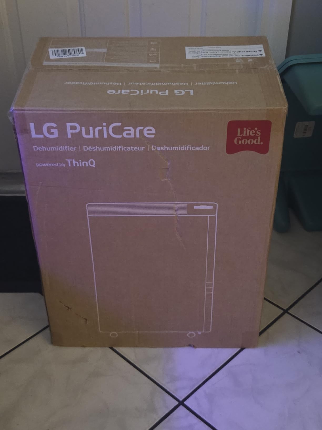 LG PuriCare 50 Pint/day Energy Star Smart Dehumidifier with Drain Hose customer photo 1