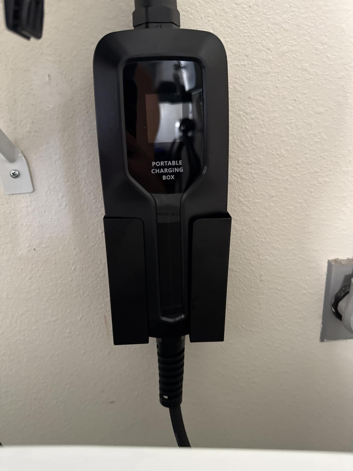 Tesla EV Charger Holder Wall Mount - Tesla Charging Handle Dock & Cable Organizer with Storage Box for Tesla EV Charging customer photo 2