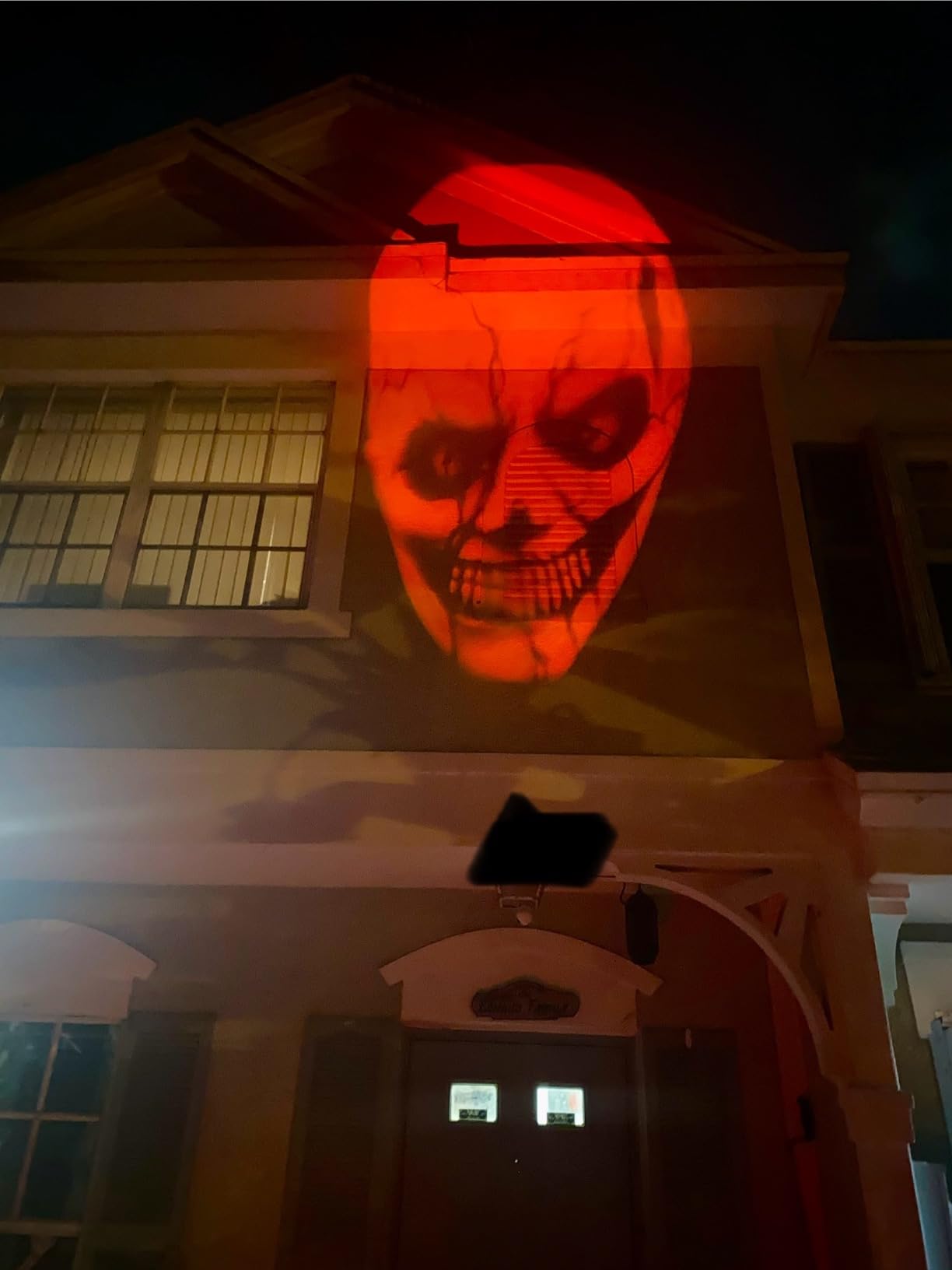12 in 1 Halloween Projector Outdoor - 3D Dynamic Halloween Decorations, Clearer Skull/Spider/Pumpkin/Witch Cauldron HD Patterns, Holiday Lights for Window Garage Door Cover customer photo 1