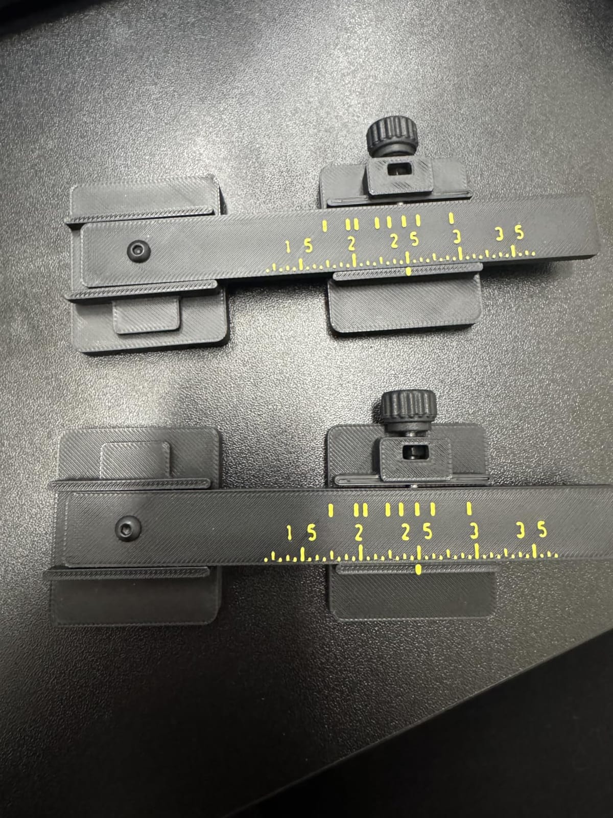 HO OO Adjustable Track Spacing Tool 2 Pack, Model Railroad Parallel Rail Alignment Gauge with M3 Thumb Clamp, Metric or Inch Scale, Track Laying Aid for 16.5 mm Gauge Layouts (Inches) customer photo 1