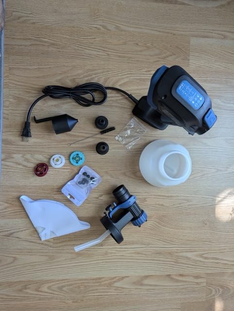 700W Electric HVLP Paint Sprayer, 1200ml Large Capacity Container | 4 Nozzles & 3 Adjustable Spray Patterns, Adjustable Spray Width, Easy-Clean System, Dust Blowing Function, Includes Earplugs customer photo 1
