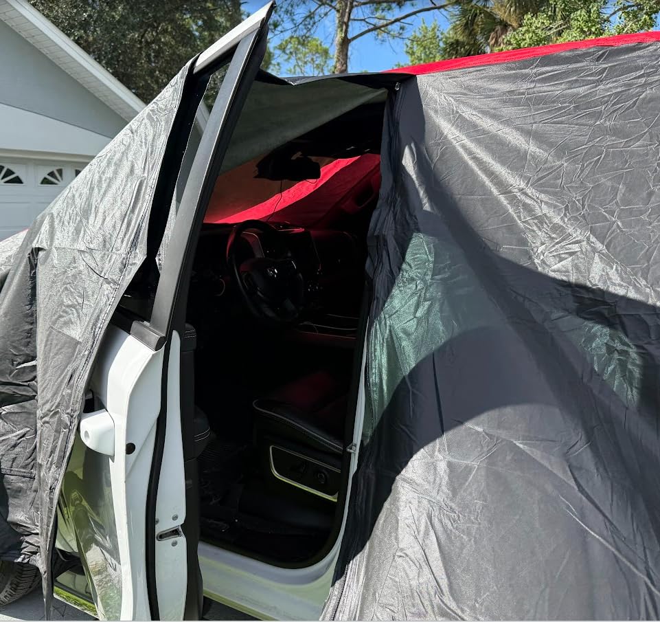 SUV Car Cover Custom Fit Jeep Wrangler 4 Dr/Unlimited 4 Door JK JL (1987-2026), 100% Waterproof All-Weather Car Covers, Outdoor Full Exterior Cover with Winter, Sun, Rain, and UV Protection customer photo 2