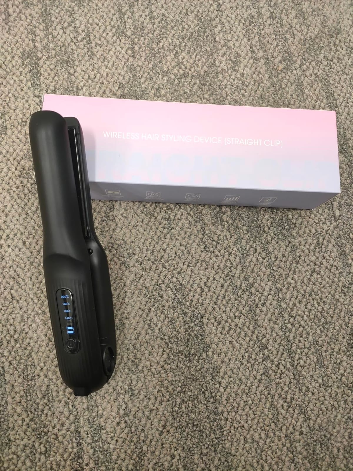 Cordless Hair Straightener, Portable Flat Iron for Travel, 2 in 1 Hair Styling Tools for straightening and Curling, Lightweight on-The-go, 4500 mAh Battery, Fast USB-C Charging(Black) customer photo 1