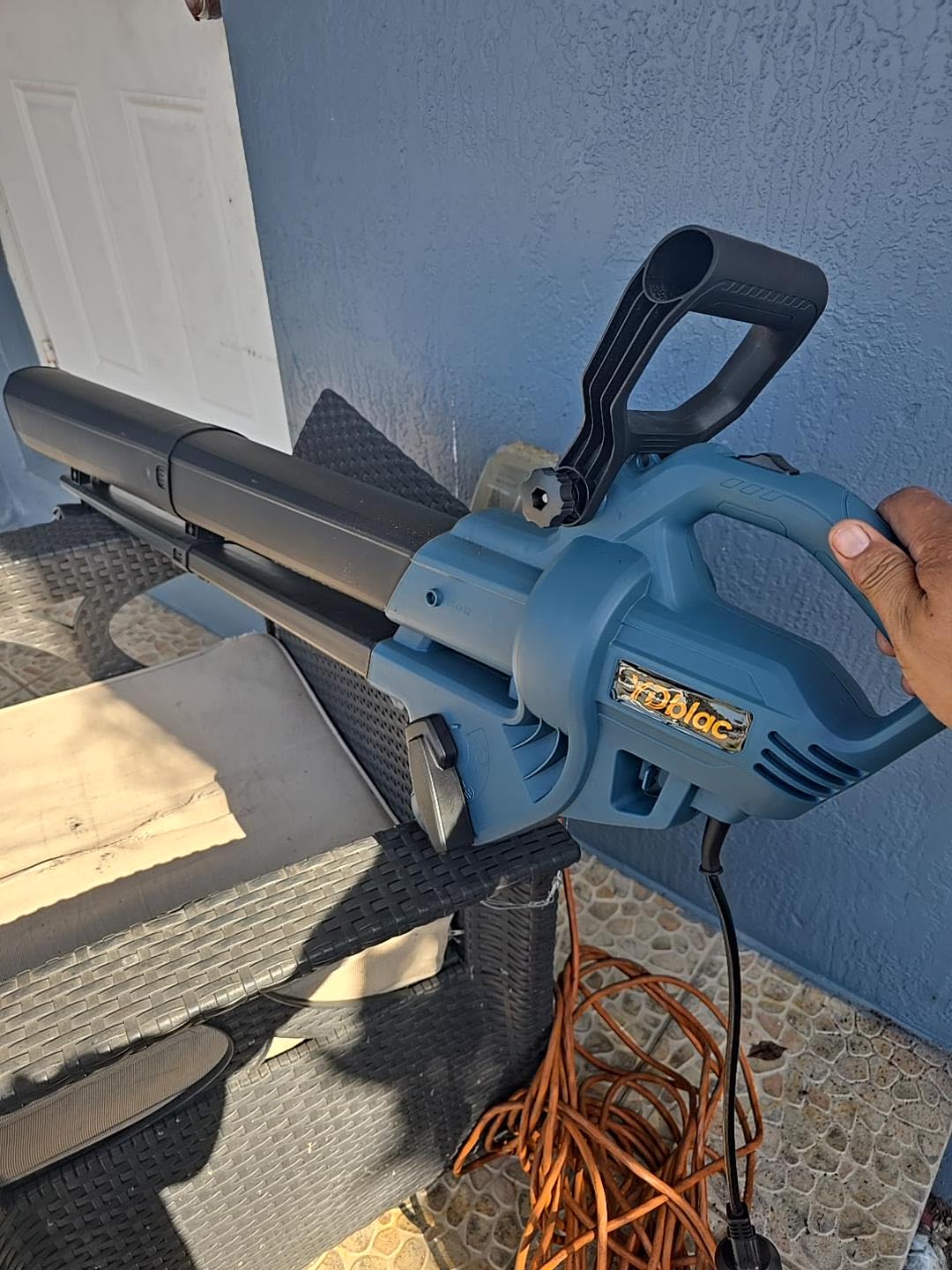 3-in-1 Corded Electric Leaf Blower Vacuum Mulcher | Up to 460 CFM and 167 MPH, 15:1 Mulching Ratio, 40L Collection Bag for Lawn, Yard, Patio and Walkway Cleanup, Yellow customer photo 2