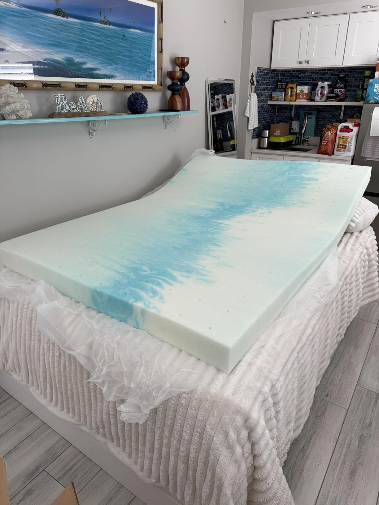 OLIXIS 3 Inch Twin Cooling Gel Infused Memory Foam Mattress Topper, Bed Pad | CertiPUR-US Certified, Soft Ventilated Pressure Relieving Bed Pad in a Box, Plush Overlay for Dorm, RV, Camper & Sleeper Sofa customer photo 1