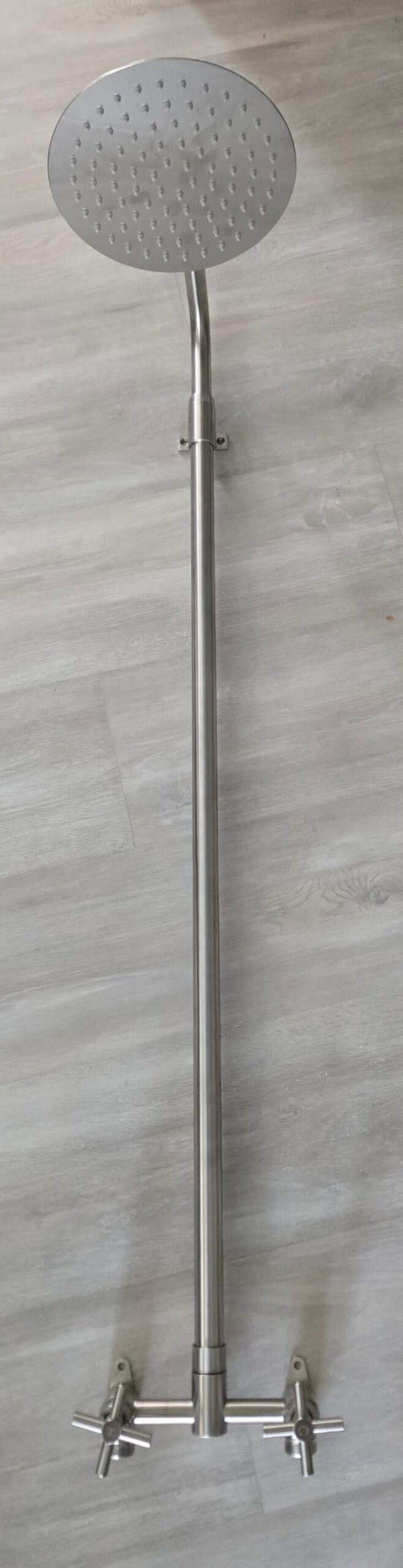 316 Marine-Grade Stainless Steel Wall-Mount Outdoor Shower Kit | SUS 316 Stainless Steel, Easy Install, Height Adjustable, Exposed Wall-Mount, for Beach, Coastal & Backyard Homes customer photo 2