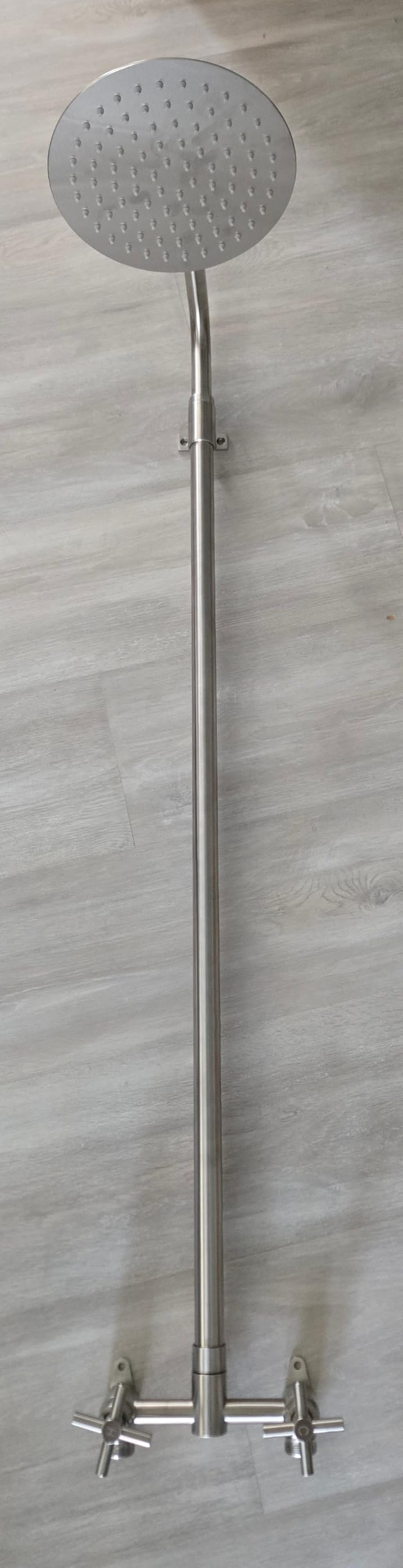 316 Marine-Grade Stainless Steel Wall-Mount Outdoor Shower Kit | SUS 316 Stainless Steel, Easy Install, Height Adjustable, Exposed Wall-Mount, for Beach, Coastal & Backyard Homes customer photo 2