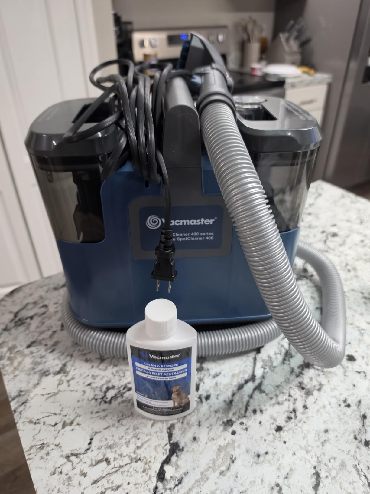 Vacmaster 30 Series Mini Portable Carpet & Upholstery Spot Cleaner Machine | 16KPa Power Suction includes tough stain tool and hose cleaner for Pets, Area Rugs and Couches customer photo 1