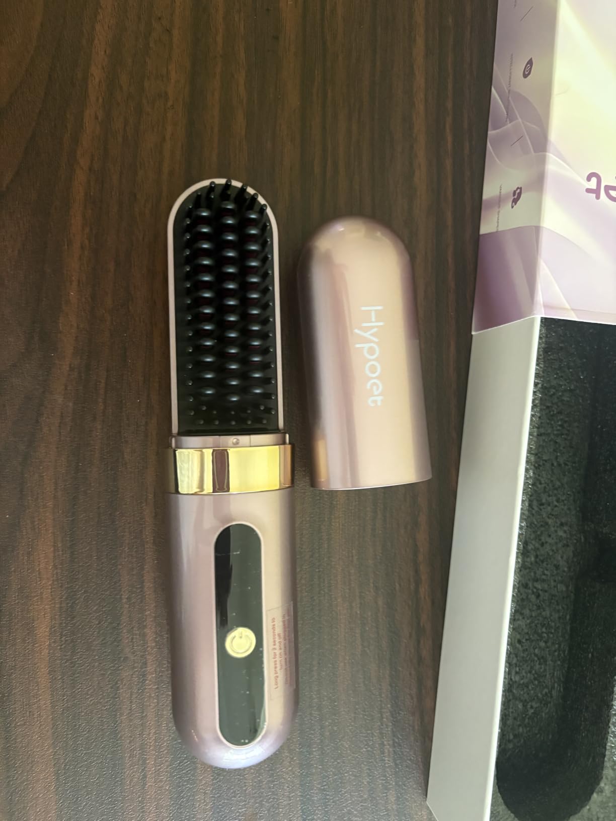 Cordless Hair Straightener Brush, Ionic & Anti-Frizz, Ceramic Tourmaline MCH Fast Heating, Anti-Scald, 4000mAh Type-C Fast Charging, Portable Cordless Hair Straightener Brush for Women customer photo 1