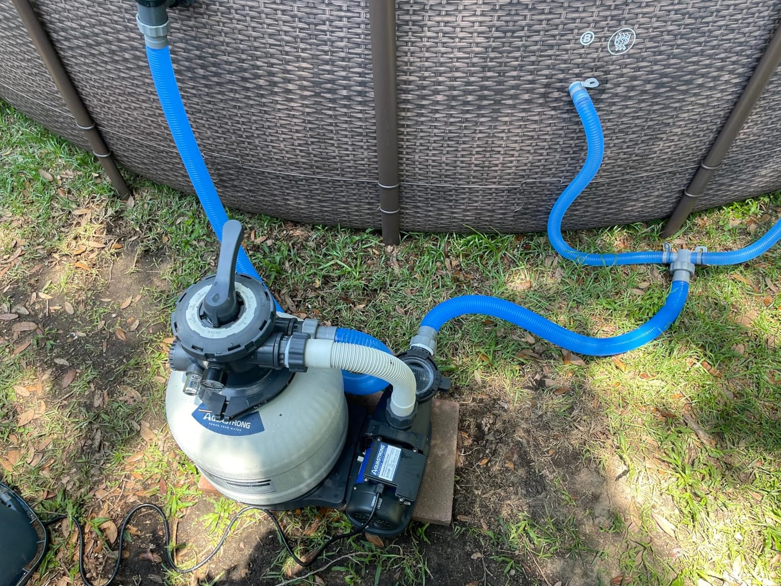 AQUASTRONG Sand Filter Pump for Above Ground Pool with Timer, 3/4 HP Pool Pumps Above Ground 3800 GPH for Pools up to 14000GAL, 12in Pool Filter with 6-Way Valve, Improved Circulation & Filtration customer photo 2