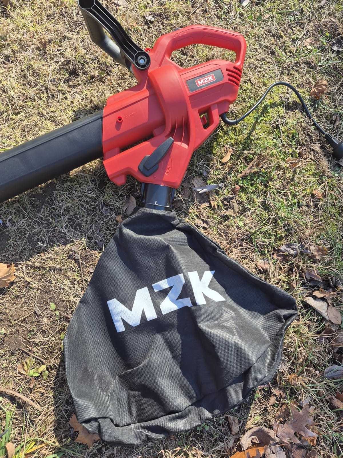 MZK 3-in-1 Electric Leaf Blower Vacuum Mulcher, Corded, Red | Blows, vacuums, and mulches leaves with 460 CFM airflow and 40L bag for gardens, yards, and walkways customer photo 1