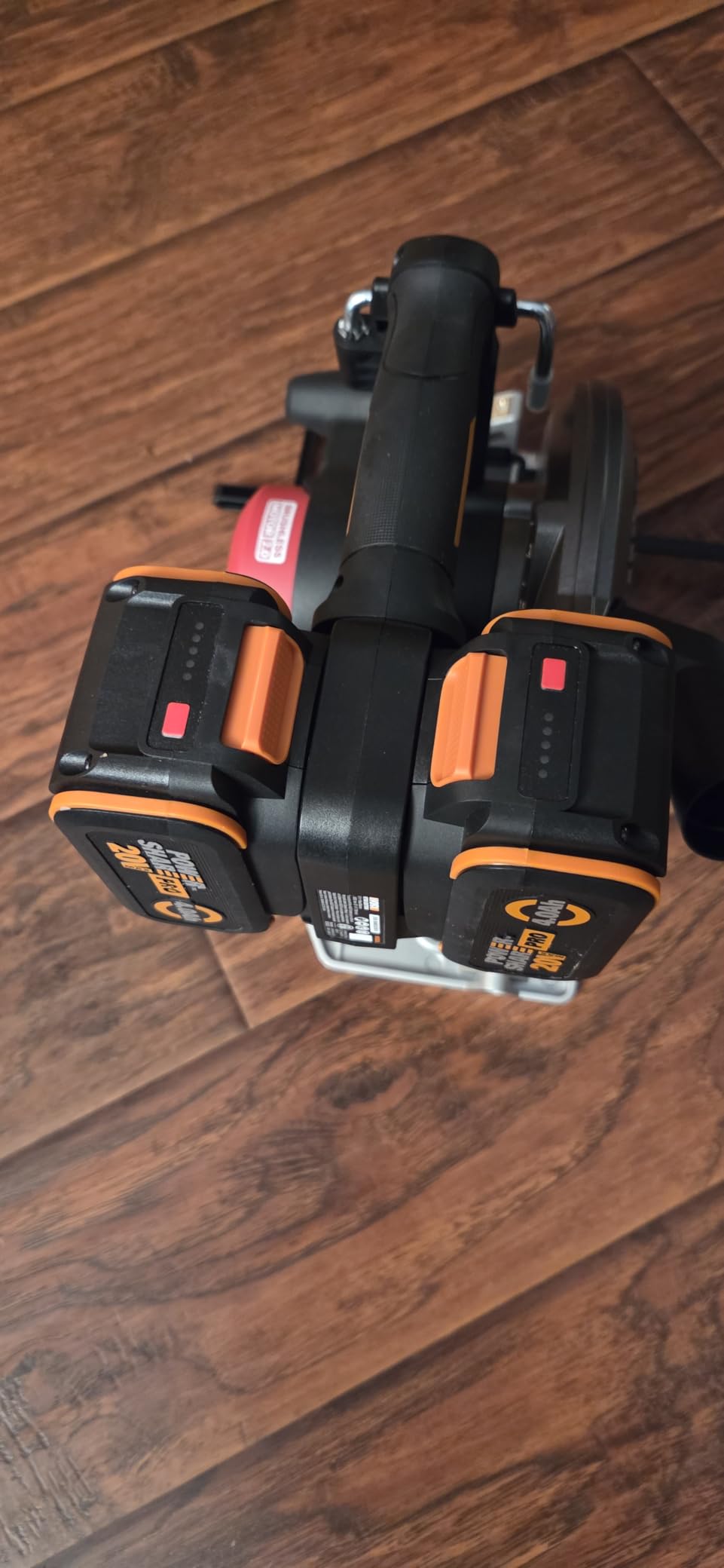 WORX Cordless Circular Saw, 40V 7-1/4-Inch Brushless, WX533L | Up to 6,000 RPM, Electric Brake, LED Light, 2-9/16 in, Cut Depth, 2 x 4.0A Batteries & Charger Included, PowerShare customer photo 2