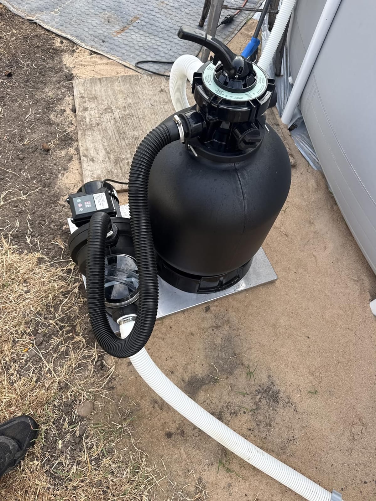 LANCHEZ Sand Filter with Pool Pump 16