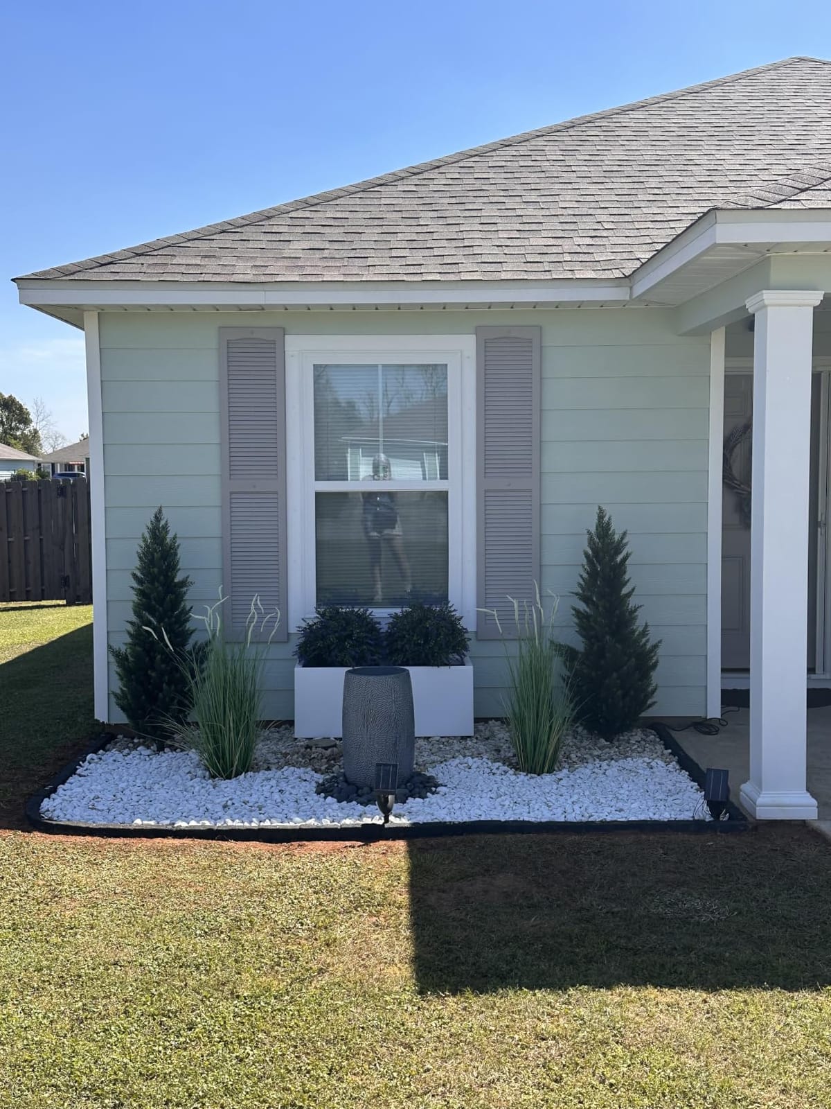 VIVATREES 4FT Artificial Cedar Topiary Trees 2 Pack, Realistic Faux Cypress Trees with Square Black Planter Pot, UV Resistant Outdoor Evergreen Plants for Front Porch Patio Garden Home Decor customer photo 1
