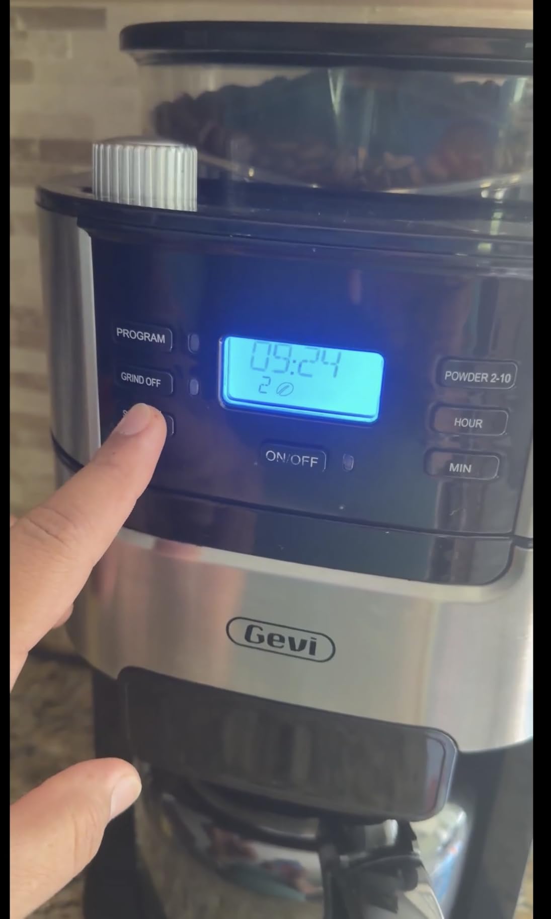 Gevi 10-Cup Grind & Brew Drip Coffee Maker with Built-In Burr Grinder, Touch Screen customer photo 1