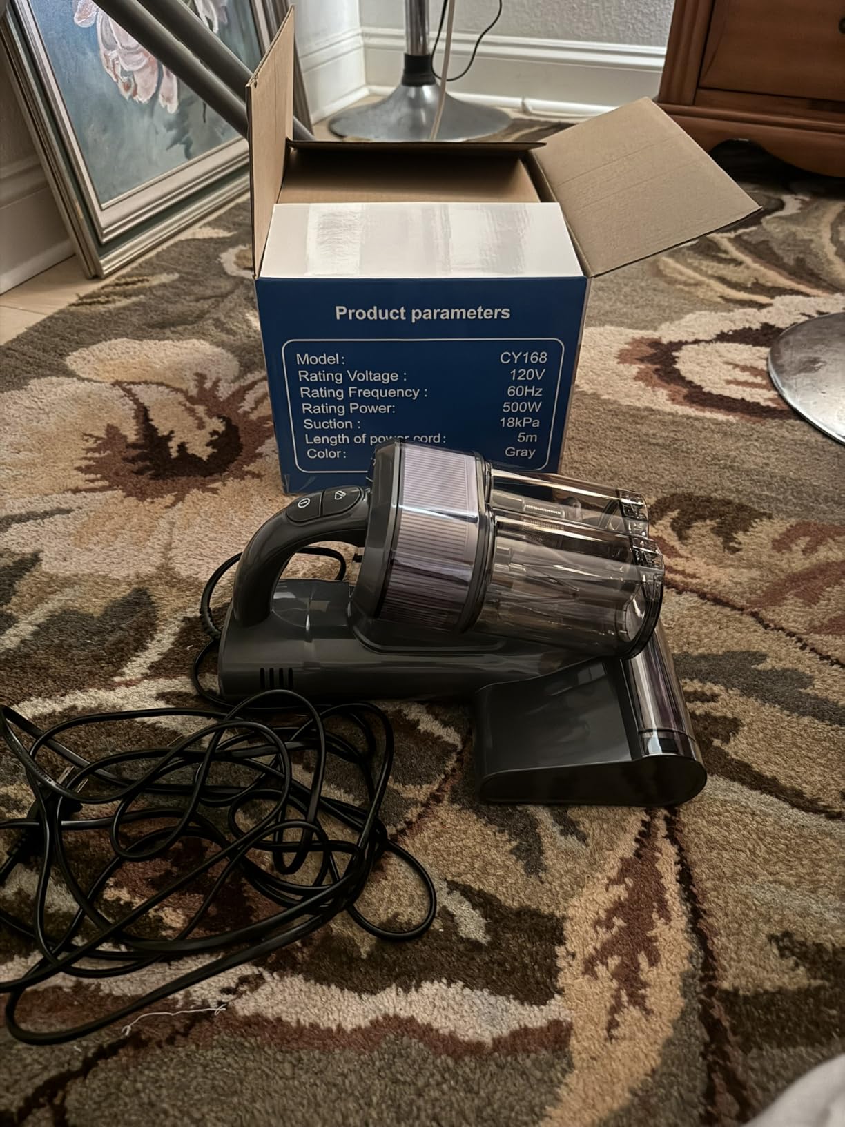 Mattress Vacuum Cleaner, Bed Vacuum with 18Kpa Suction & 253.7nm UV-C Light | 150°F Heat, Ultrasonic, Intelligent Dual Cup, HEPA, One-Click Dust Removal Handheld Vacuums for Bed, Sofa, Carpet, White customer photo 2