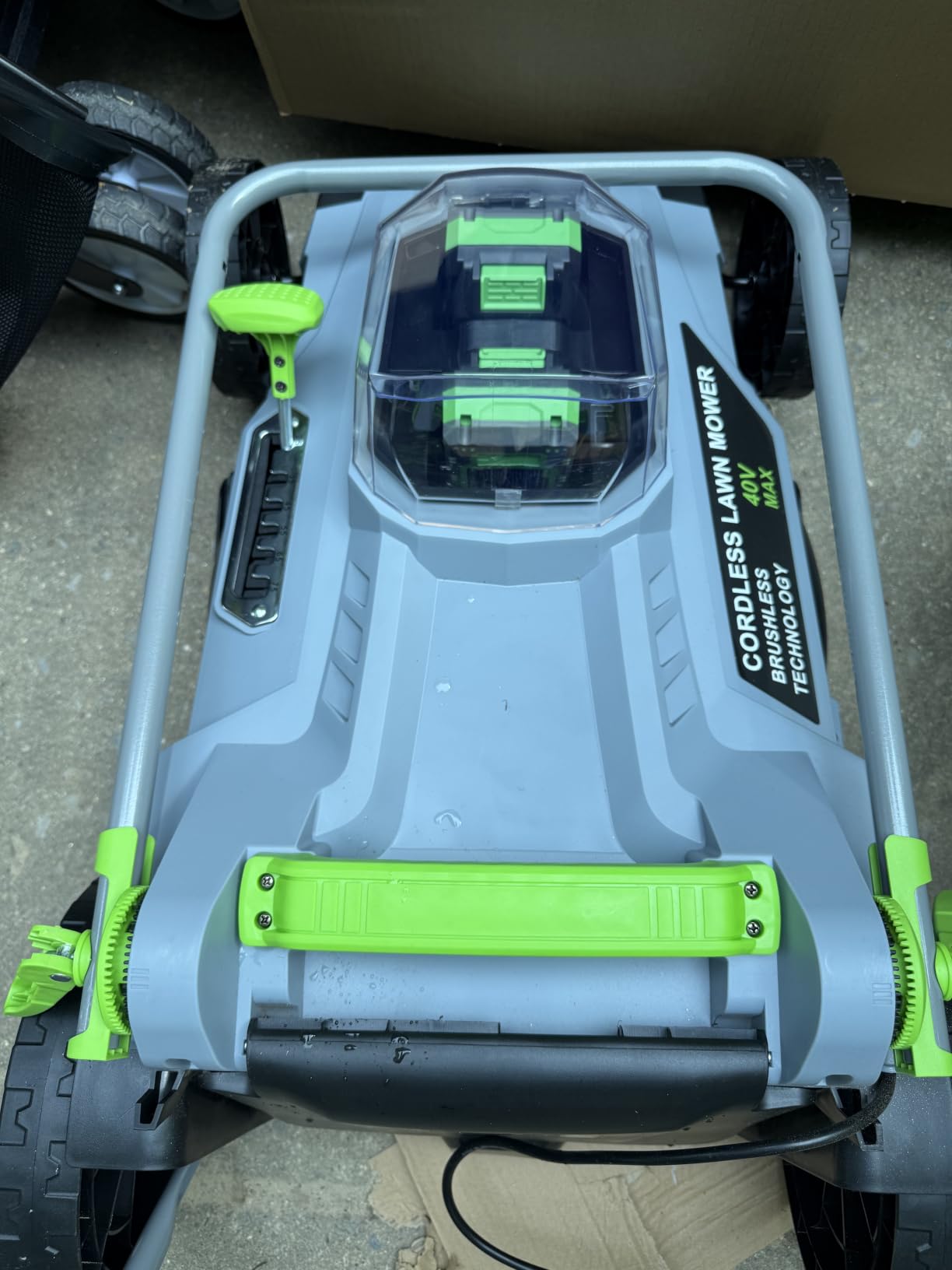 13 Inch Cordless Lawn Mower, 40V Electric Lawnmower for Garden/Patio/Yard | 2 x 20V 4.0Ah Battery, 13 inch Cutting Width, 5 Adjustable Height, 30L Grass Bag, Bagging Mode&Mulching Mode customer photo 1